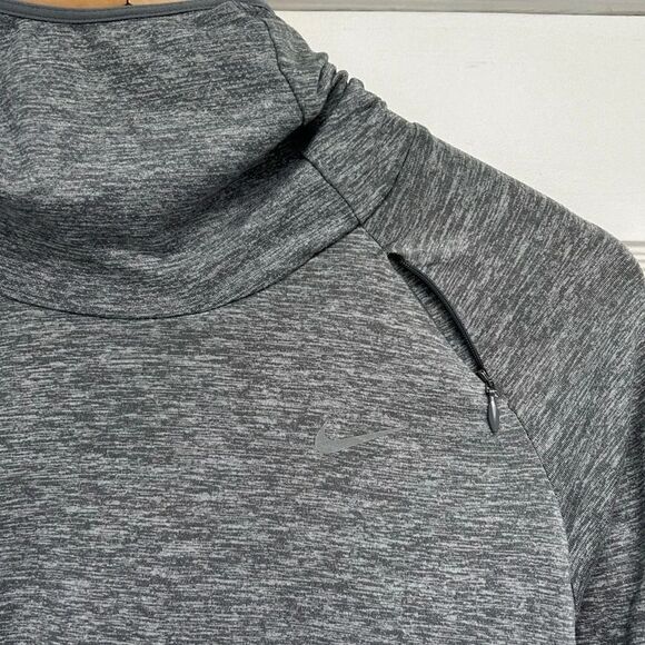 Nike Women's Dri-fit Element Cowl Neck Long Sleeve Running Hoodie Gray Small - Picture 3 of 7